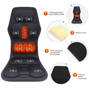 3 Days Wholesale Hot Sale Home Car Relax <b>Heating</b> Vibration <b>Back</b> Massager Seat Pad Massage Chair Cushion GZ RTS Bulk Mixed Order - Product Image 3