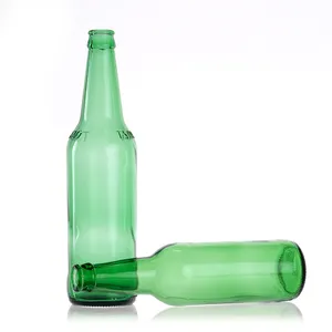 Garrafa Carbonatada de vidro vazia verde personalizada 330ml 650ml 750ml com logotipo personalizado