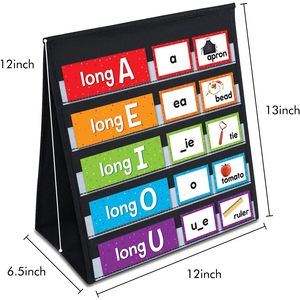 Tabla de bolsillo de doble cara para escritorio, tablero de presentación para el aula, tarjetas de frases de 3 pulgadas, portátil - Product Image 6