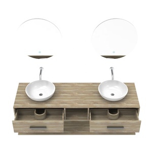 <span class=keywords><strong>Bolina</strong></span>-tocador de baño con doble lavabo, mueble de tocador con espejo LED, venta al por mayor - Product Image 5