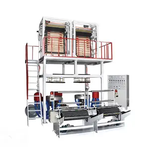 High quality Double die head HD/LD/PE plastic film blowing machine biodegradable Film extruder