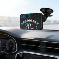 Afficheur tête haute (HUD) pour voiture avec compteur de vitesse et odomètre GPS pas cher de 5,5 pouces G10 avec horloge électronique automatique