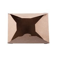 Boîtes à emporter en papier kraft brun biodégradable, contenants alimentaires jetables avec poignée pour restaurant, traiteur, livraison