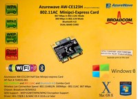 BroadCom BCM4352 BCM94352HMB Mini PCIe PCI-express Tarjeta inalámbrica WIFI WLAN 802.11AC 867Mhz BT 4,0 para computadora portátil Modelo 724935-001