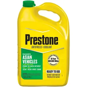 Véhicules asiatiques Prestone (vert) Antigel et liquide de refroidissement 1 gallon prêt à l'emploi Antigel