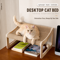 Lit de repos pour chat en bois de luxe, griffoir d'intérieur durable, tapis de griffage sans désordre, lit douillet pour chat, grotte pour chat, bureau pour chat, accessoires pour jouets pour chat