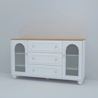 Commode blanche personnalisée en bois avec 6 tiroirs pour chambre à coucher et salon