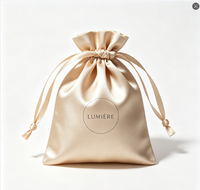Sac à cordon en satin imprimé sur mesure, pochette d'emballage pour bijoux, sac cadeau, sac de rangement pour cosmétiques, voyage, mariage, faveur