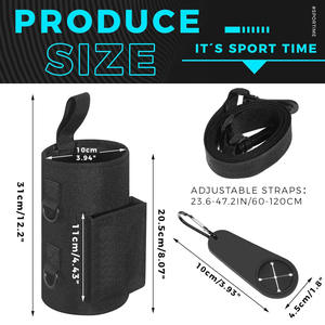 Pochette magnétique suspendable pour les passionnés de fitness, porte-bouteille d'eau avec poche pour téléphone/clés, organisateur d'équipement de gym, accessoire - Product Image 4