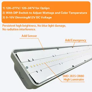 Lumière commerciale et industrielle, 5 ans, 50 000 heures, entrepôt, Garage, IP66, LED, ateliers d'éclairage étanches