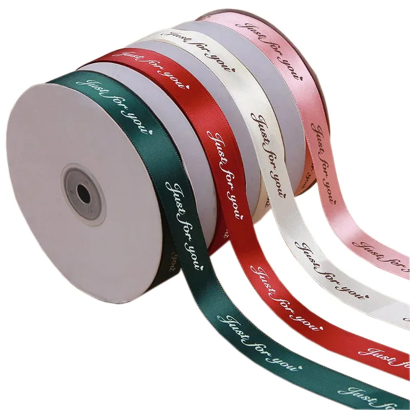 MSD Custom Made Satin Ribbon Printed Logo For Gift Packaging Silk Ribbon Wedding Custom Ribbons For Decoration