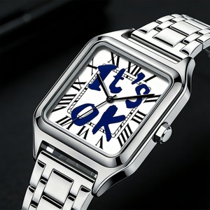 Reloj de Cuarzo para Hombre, de Acero Inoxidable, con Esfera Cuadrada, Resistente al Agua, de Alta Gama, con Números Romanos - Product Image 3