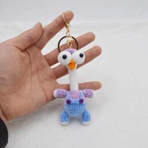 Handmade Crochet dài cổ chim móc khóa đầy màu sắc chim móc khóa với đôi mắt to biểu tượng tùy chỉnh cho túi trang trí - Product Image 2