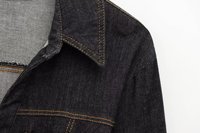 Ensemble Deux Pièces Femme en Jean Denim, Chemise à Manches Longues à Revers et Pantalon