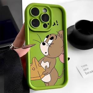 <span class=keywords><strong>Fundas</strong></span> Creativas para Teléfono Móvil de TPU a Prueba de Golpes, Diseño de Ratón de Dibujos Animados de Moda, Incluye Protector de Pantalla para 15 Pro - Product Image 2