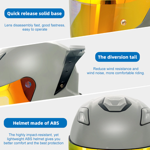 Nouveau casque de moto intégral intelligent DOT, matériau ABS, certifié DOT, toutes saisons, fermeture rapide - Product Image 6