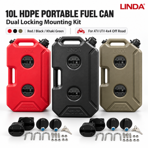 Bidon de carburant portable en HDPE de 10 L avec <span class=keywords><strong>pompe</strong></span> auto-amorçante et buse <span class=keywords><strong>pour</strong></span> VTT, SUV, moto, tout-terrain, camping, CE EPA - Product Image 1