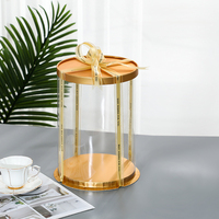 Boîte d'emballage pour gâteau en plastique PET transparent recyclable sur mesure de 6, 8 et 10 pouces pour cadeau de mariage, conteneur alimentaire