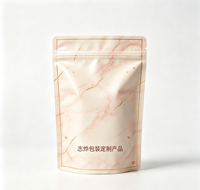 Pochette refermable personnalisée avec logo imprimé, recyclable, surface colorée, qualité alimentaire, emballage BOPP/VMPET/PE