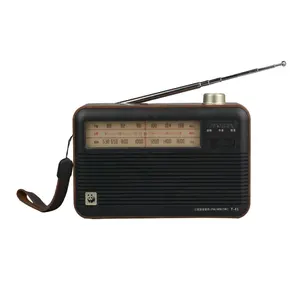 Nationale Hot Selling Factory Prijs Plastic Houtnerf Radio Am Fm Sw Draagbare Stereo Vintage Radio