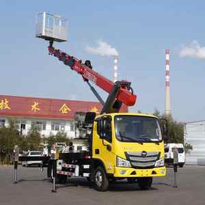 Platform kerja yang ditinggikan truk ember Diesel sistem pengangkat hidrolik otomatis operasi ketinggian tinggi truk dipasang pengangkat udara - Product Image 4