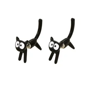 朋克饰品宠物3D动物猫形耳环女性卡通动物耳钉