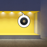 Einbau-LED-Mini-Displayleuchte 1W Schwarz/Silber Schmuck-Vitrinenbeleuchtung 100-240VAC