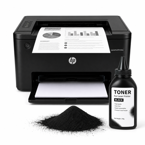 DROGBA Polvere di <span class=keywords><strong>Toner</strong></span> Nera Universale Compatibile a Basso Prezzo <span class=keywords><strong>per</strong></span> Stampanti <span class=keywords><strong>HP</strong></span> 12A/ 100g/240g Ricarica in Bulk - Product Image 1