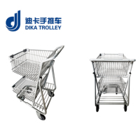 Chariot de courses DIKA 2026, style européen, en acier zingué, pliable, fabriqué à Jiangsu, pour supermarché - Meilleures ventes