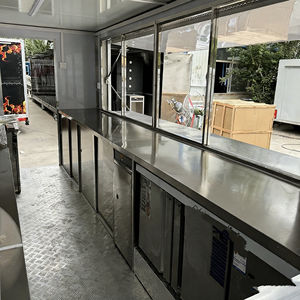 Chariot de vente ambulante multifonctionnel en acier inoxydable à 4 roues pour glaces, restauration rapide, hamburgers, frites et boissons gazeuses - Product Image 6