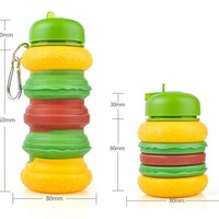 Botella de Agua Flexible de Dibujos Animados de Moda, Taza de Agua de Silicona Portátil Creativa para Niños, Botella Deportiva para Viajes y Excursiones