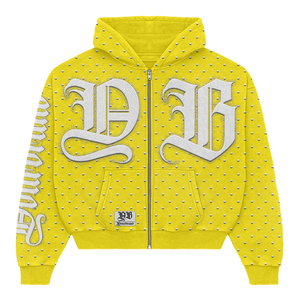 Sudadera con Capucha Unisex Extra Grande con Cierre y Estampado de Letras, Estilo Urbano, Tejida en Poliéster, para Otoño, Informal - Product Image 6