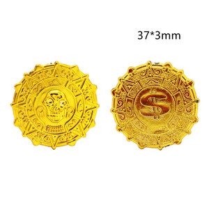 Juego de caza del tesoro, monedas de plástico de plata, monedas de oro pirata caribeño, venta al por mayor - Product Image 3