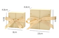 Boîte cadeau pour bijoux en papier écologique avec logo personnalisé, doublée de velours, à double ouverture pour bracelets, boucles d'oreilles, bagues