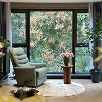 Ventana Abatible de Aluminio con Apertura de 180 Grados, Aislamiento Térmico y Acústico, Estilo Moderno Minimalista para Balcones