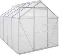 Serre en aluminium avec panneaux en polycarbonate pour l'extérieur