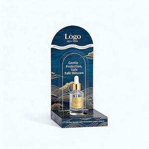 Support d'affichage personnalisé de luxe pour élixirs de soin de la peau, présentoir en acrylique pour sérums cosmétiques, présentoir pour parfums - Product Image 1