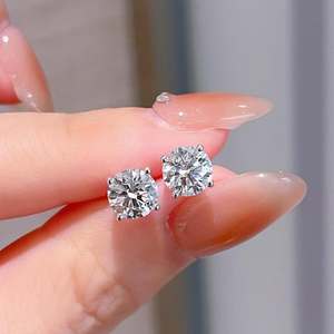 Orecchini con Diamanti Sintetici Certificati IGI VVS, Personalizzabili in Oro 14K 18K o Argento 925, Gioielli con Diamanti Creati in Laboratorio per Uomo e Donna - Product Image 5
