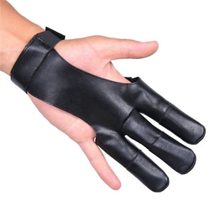 Gants de protection pour tir à l'arc Boshiho en cuir souple personnalisé pour la chasse, le tir à l'arc classique, protection trois doigts, activités de plein air - Vente chaude - Product Image 2