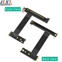 Kabel Ekstensi Riser GPU Kartu Grafis 2280 M.2 NGFF Key-M Interface ke Slot PCI-E 16X 90 Derajat 19CM Arah Kiri