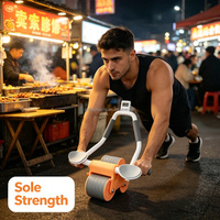 Rodillo Abdominal de Rebote Automático para Adultos, Equipo de Fitness para el Hogar, para Tonificar y Reducir Grasa Abdominal y de Cintura