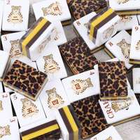 Mahjong américain imprimé léopard 2026, 160 pièces, standard NMJL, tuiles de Mahjong en acrylique à 4 couches, motif personnalisé, idéal pour un cadeau