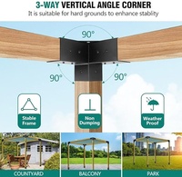 Kit de pergola en bois, kit de support en bois surélevé, supports en aluminium, revêtement en poudre, respectueux de l'environnement, imperméable, facile à assembler, renouvelable