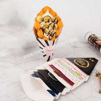 Conos de Papel Kraft Desechables al por Mayor para Papas Fritas, Snacks, Chocolate, Pizza, con Impresión de Logotipo Personalizado y Muestra Gratuita