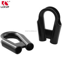 Collier de dé à coudre en acier inoxydable noir M8 avec câble d'engrenage pince de câble métallique dés à coudre matériel de gréement