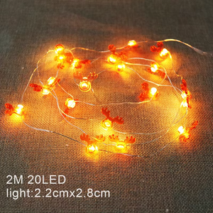 <span class=keywords><strong>Luces</strong></span> Navideñas LED de Alambre de Cobre, Impermeables, con Diseño de Papá Noel, Muñeco de Nieve, Árbol, Ciervo, Estrella y Copo de Nieve, Decoración para Dormitorio, Funcionan con <span class=keywords><strong>Pilas</strong></span> - Product Image 5