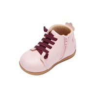 Bottines roses en cuir véritable avec lacets et fermeture éclair pour filles, nouveau Design