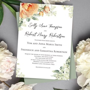 Cartolina di Ringraziamento per Matrimonio di Alta Gamma, Design Personalizzato, Produttore OEM, Totem Colorato, Carta Artistica di Qualità, Stampa Digitale - Product Image 1