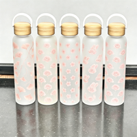 Bouteille en verre borosilicate haute résistance de 550 ml avec logo personnalisé, impression intégrale et finition silicone soft touch