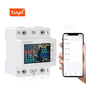 2P 63A Circuit Earth Leakage Over Under Voltage Protector Relay Switch Breaker Electric Tuya Smart Energy Meter Wifi